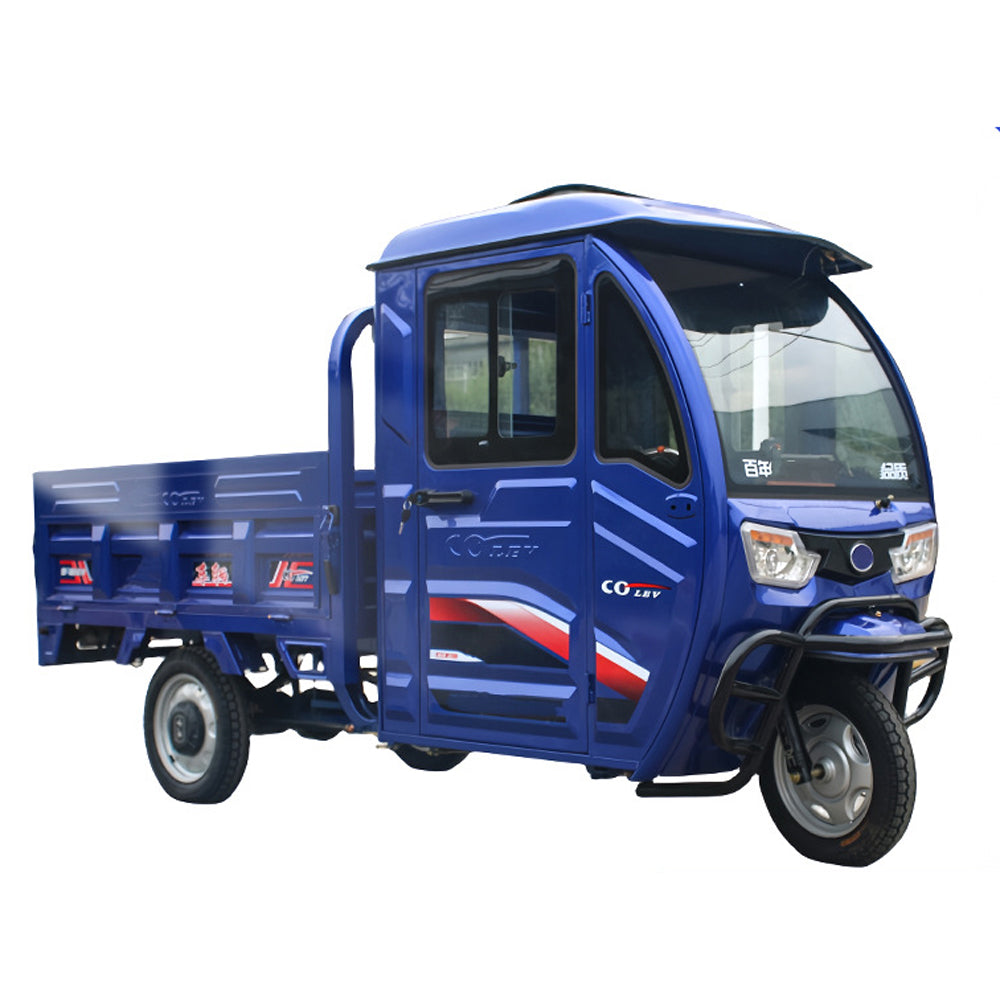 Heavy Duty Dump Closed Electric Cargo Tricycle Farm Truck Passenger Tricycle